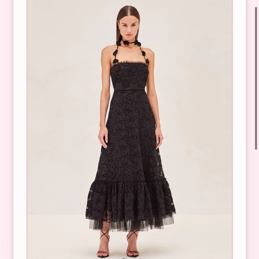 Alexis Elegant Black Maxi Skirt